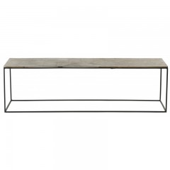 METAL CAFE TABLE LOW ANTIK SILVER     - CAFE, SIDE TABLES
